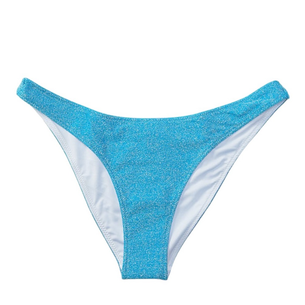 Victoria’s Secret Pink Women’s Sm. Bright Marine Shimmer Brazilian Bikini Bottom